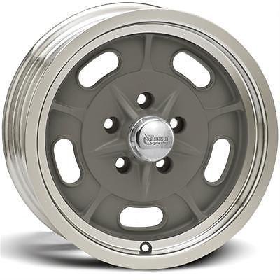 Rocket racing igniter gray wheel 15"x7" 5x4.5" bc set of 4