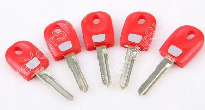 5pcs blade blank key motorcycle ducati 696 748 749 848 999 999r 1098 monster red