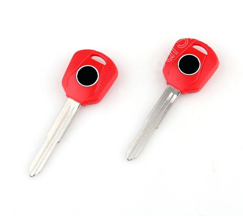 2pcs blade blank key motorcycle honda cbr 600 f4 f4i 929 954 1000 1100xx cb red