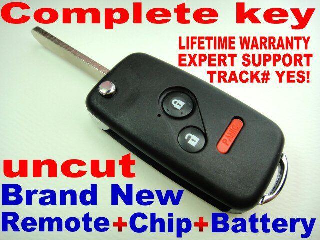 New uncut key remote for ridgeline keyless entry chip transponder fob clicker