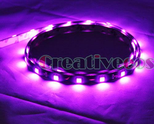 120cm 48leds smd 5050 car 12v waterproof flexible led strip light pink purple