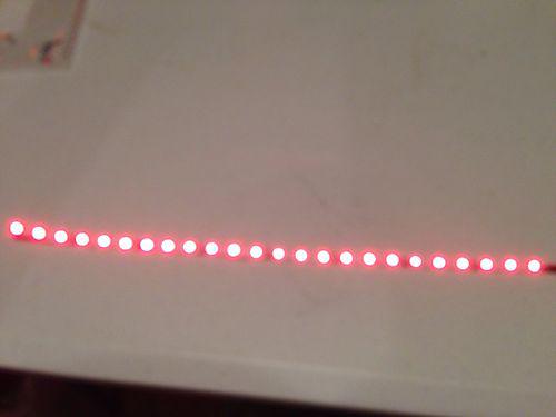 (2) red 12v 40 cm 16 inch led strip 24 led 2 piece kit nonwaterproof usa seller