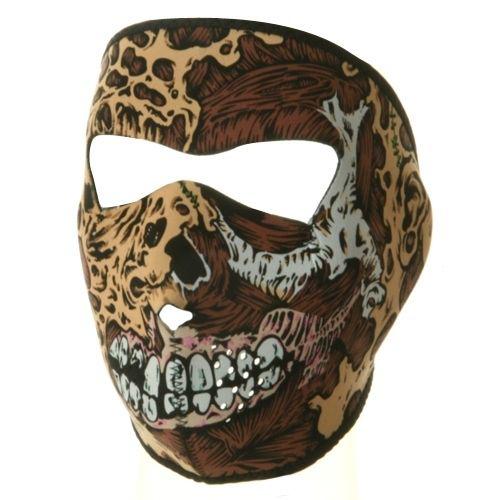 2 in 1 reversible motorcycle biker, ski mobile neoprene face mask - road rash