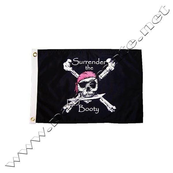 Taylor 1805 pirate head flags / surrender booty12x18 nyl flag