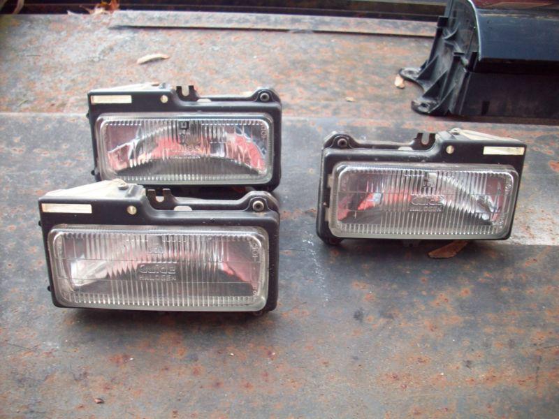 1993-97 camaro z-28 set of 3-halogen "guide" headlights w/buckets