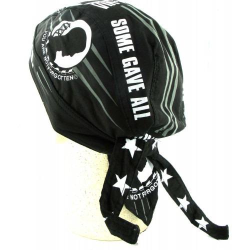 Pow mia motorcycle cotton head wrap/dew rag/skull cap/head wrap/bandana