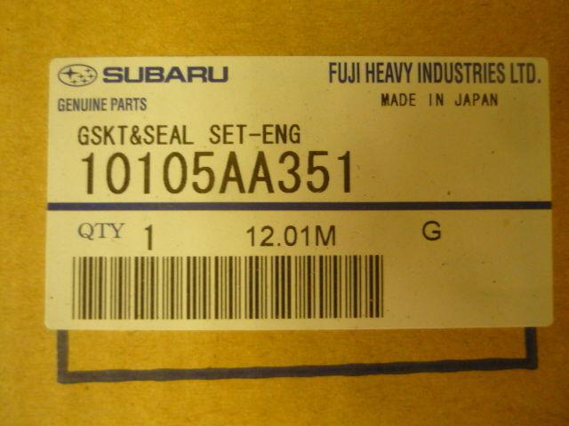 2002-2003 subaru wrx ej20 oem gasket kit part # 10105aa351    rebuild