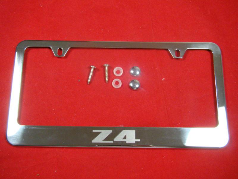 Bmw z4  license plate frame stainless steel chrome