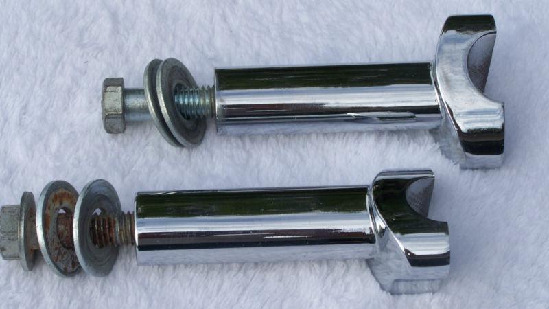 Harley davidson chrome handlebar risers 3.5 " high 1" bars hd sportster