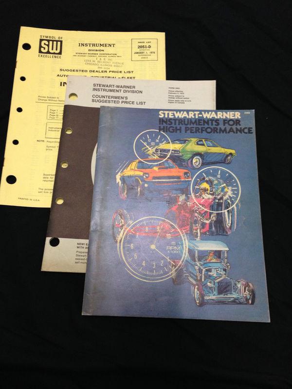 Stewart warner gauge tach speedometer 1973 catalog