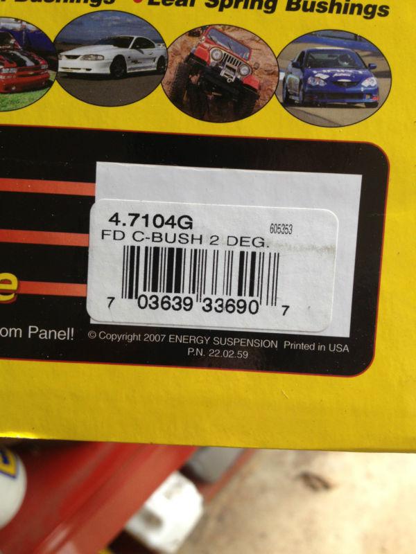 Energy suspension 4.7104gc - bushings and rear strut rod bushings ford bronco
