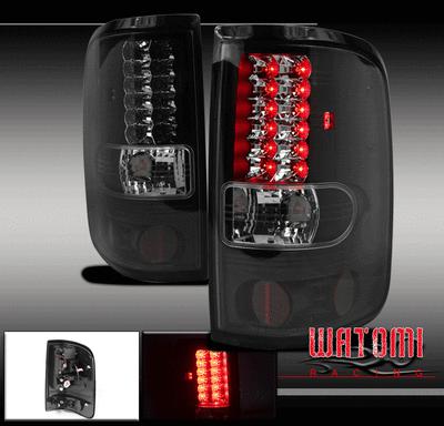 2004 2005 2006 2007 2008 ford f-150 xlt stx svt led tail brake lights lamp black