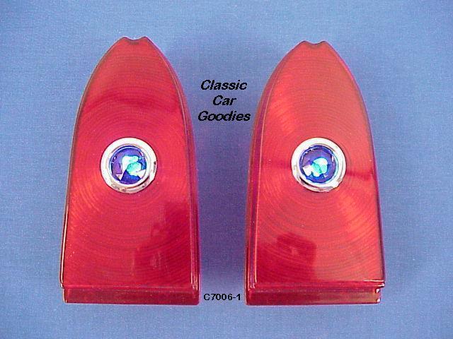 1955-1958 chevy cameo blue dot lenses 1956 1957 new!