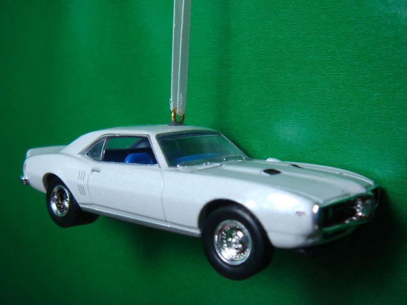 1968 '68 pontiac firebird sprint white christmas tree ornament