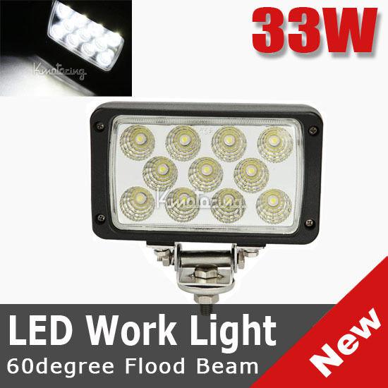 33w flood beam work led offroad light driving utb pickup van wagon utb atv