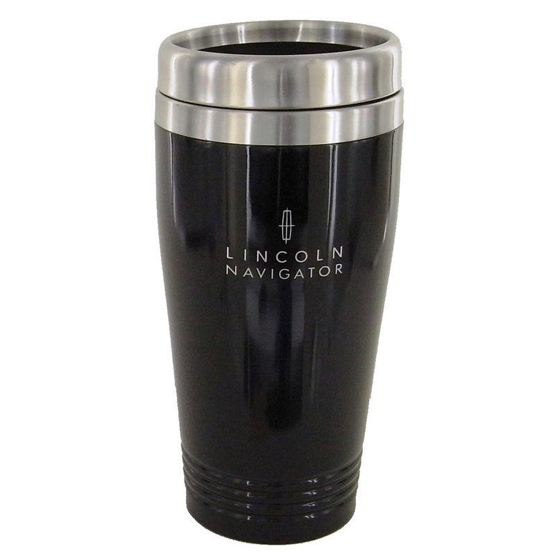 Lincoln navigator black stainless steel coffee tumbler mug