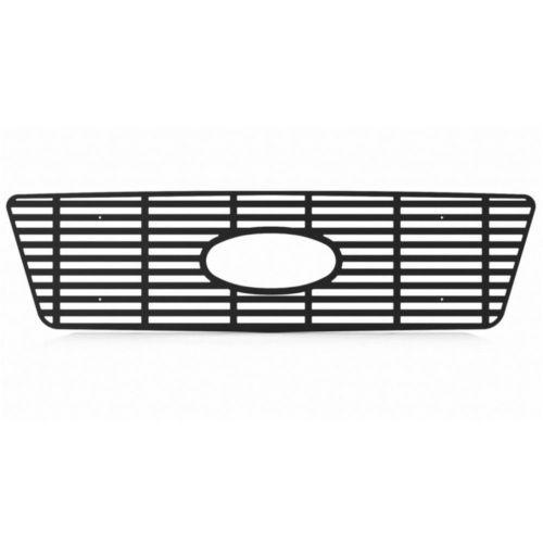 Ford f150 04-08 honeycomb-style black horizontal billet front metal grille trim 