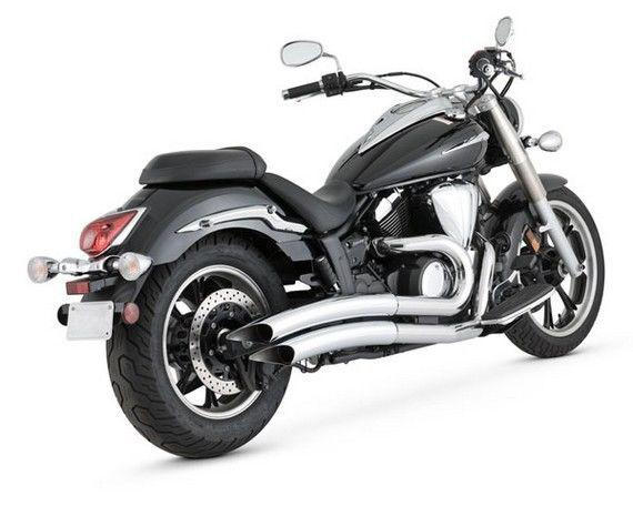 Vance & hines big radius 2:2 exhaust full system chrome for yamaha v-star