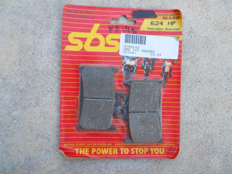 Suzuki yamaha triumph, front brake pads, like fa145 ebc, sbs #624hf, new, 6