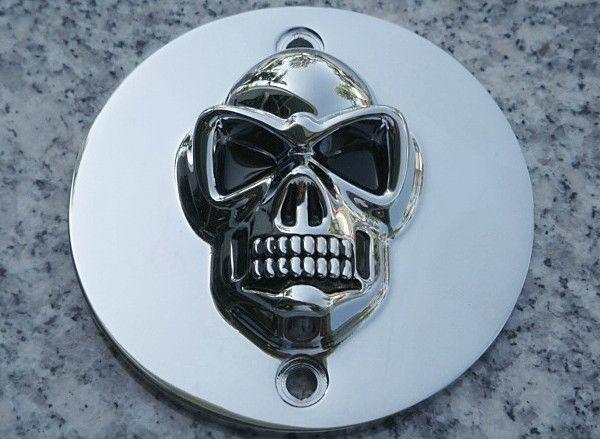 1986-2003 harley davidson sportster chrome skull points cover