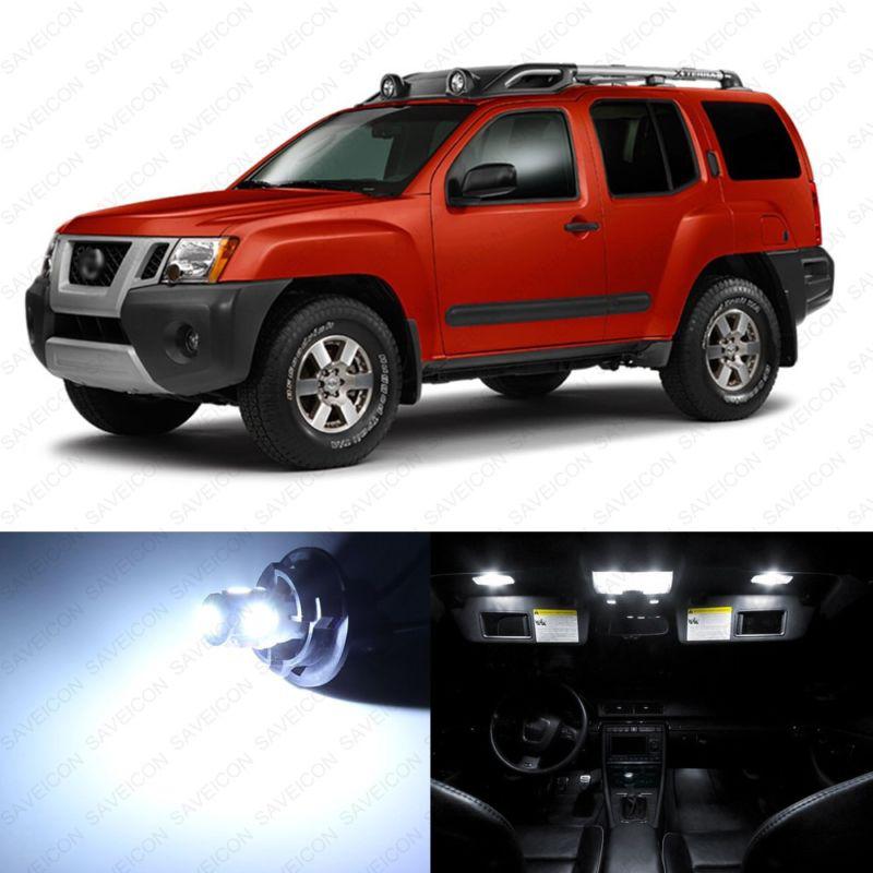 10 x xenon white led interior light package for 2005 - 2013 nissan xterra