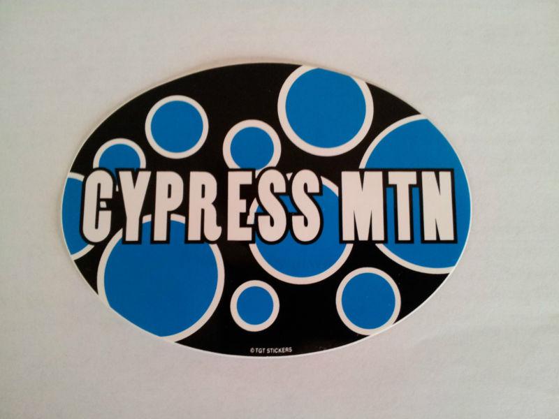 Cypress mountain ski area oval bumper sticker high quality brand new!!!