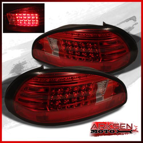 97-03 pontiac grand prix led red smoked tail lights lamp pair left+right set