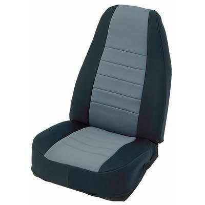 Smittybilt 46522 seat cover neoprene seat cover black/charcoal rear