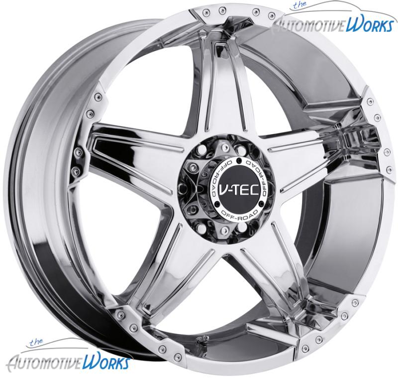 1 - 18x9 v-tec wizard 5x127 5x5 +12mm chrome wheel rim inch 18