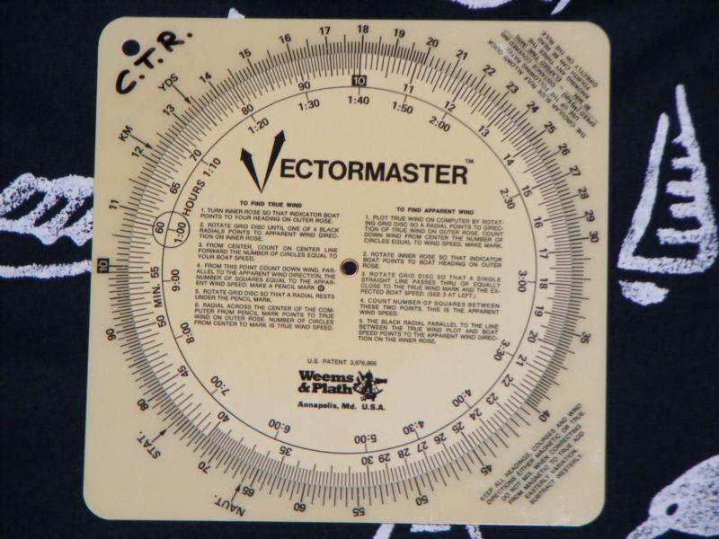 Vectormaster marine navigation instrument weems & plath map/chart tool computer