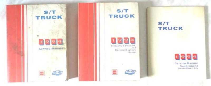 1994 chevrolet and gmc s/t truck    service repair manual set   