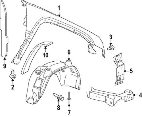 Jeep oem 55369219ab fender