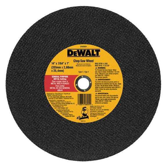 Dewalt tools dew dw8001 - grinding wheel, 14"" x 7/64"" x 1""