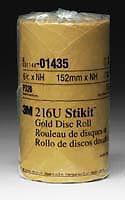 3m company 1438 220 6"gold sanding disc roll 175 per roll