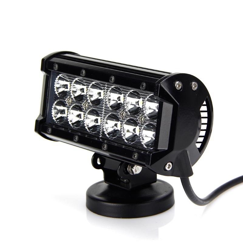 2pcs 7inch 36w cree led work light bar 2520lm flood beam 4x4 offroad lamp