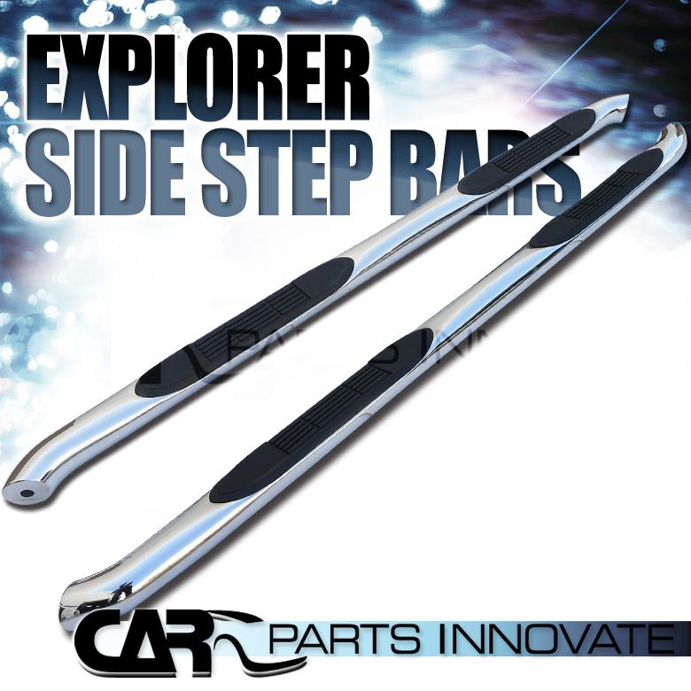 2011-2013 ford explorer 4dr 3" polished stainless steel side step nerf bars