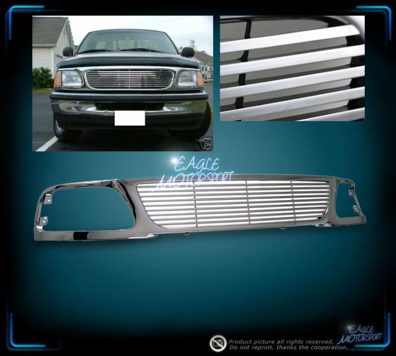 Ford 97-98 f150/expedition horizontal billet style chrome polish painted grille