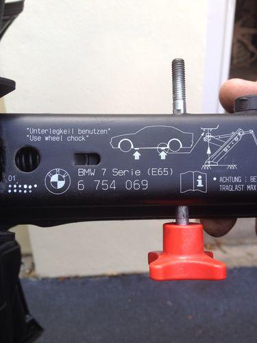 Bmw e65 e66 oem emergency car jack lift tire 7 series 03 04 05 06 07 08