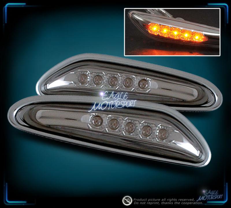 Bmw 99-06 e46 323ci, 328ci, m3 led smoke tint bumper lights lh rh signal lamp