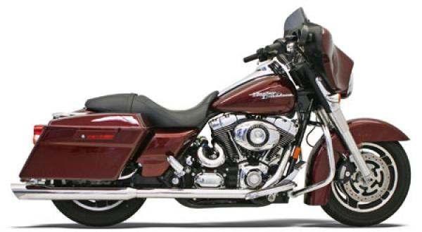 Bassani value slash cut slip-on mufflers 3-1/2" chrome harley flhrse3 2007