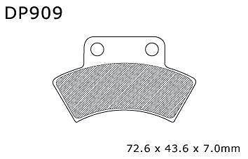 Dp standard brake pads rear fits polaris trail blazer 250 1998