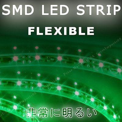 2x 12" interior strip led light 1210 15smd green  12v waterproof #m03