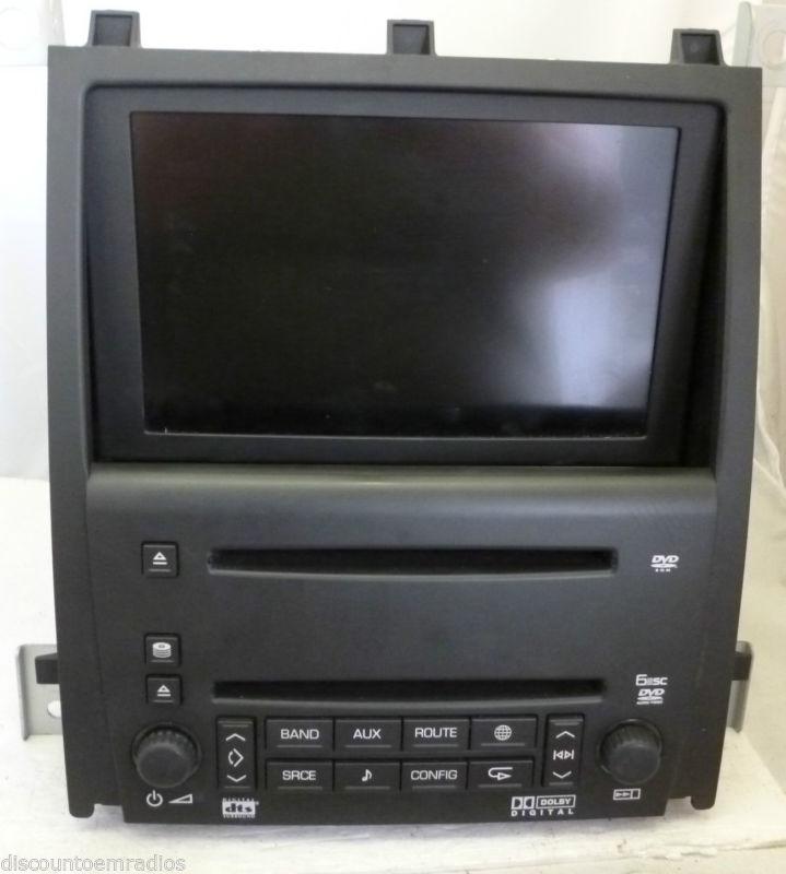 05-07 cadillac sts radio 6 disc cd dvd gps navigation 15793847