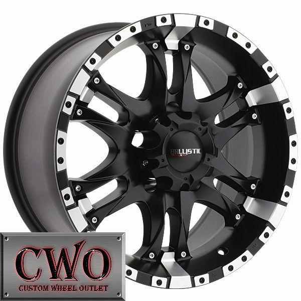 20 black ballistic wizard wheels rims 5x150 5 lug toyota tundra squoia lexus lx