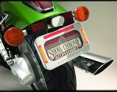 Show chrome "led" license plate holder (running & brake lights)