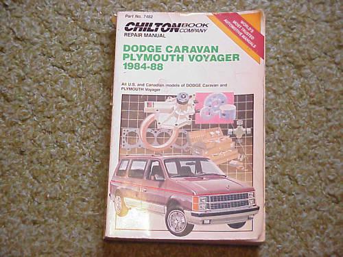 Dodge caravan plymouth voyager 84-88 repair manual