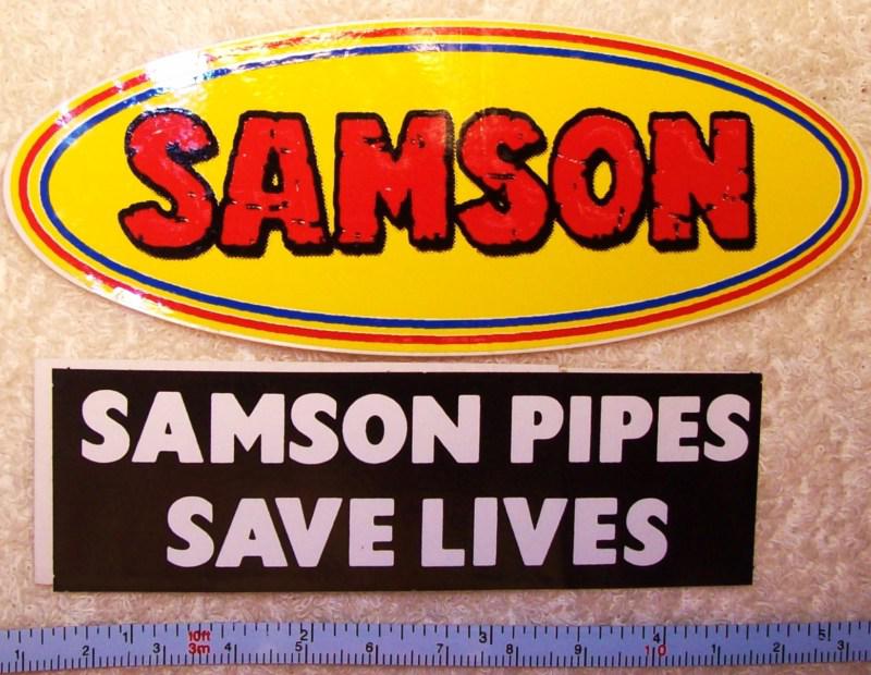 Samson pipes   racing stickers - decals  
