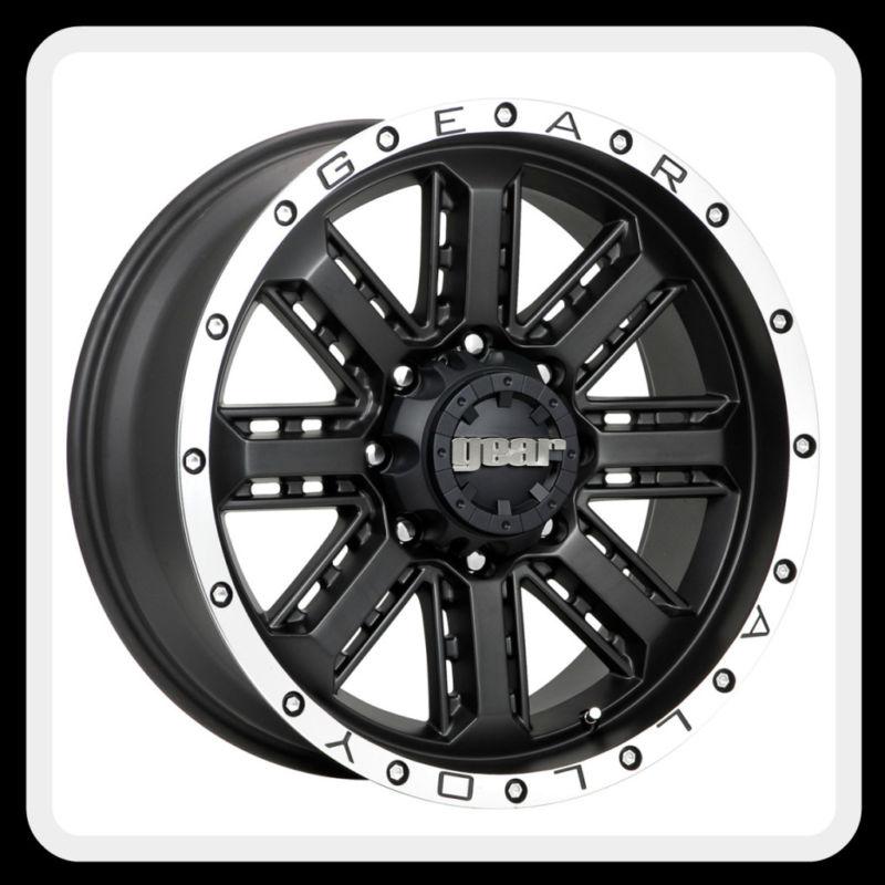 18" gear alloy nitro black machined f250 f350 super duty 2005 & up  wheels rims