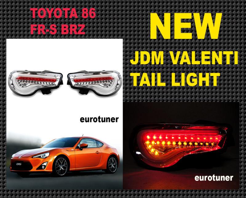 2013 up fr-s brz zn6 jdm valenti chrome led tail light clear lens ft gt 86