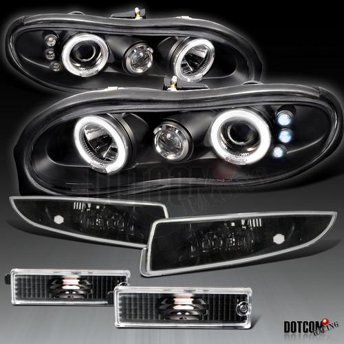 Chevy 98-02 camaro projector headlights w/ bumper & side marker black